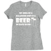a balanced diet is a beer in each hand Ladies Fitted T-Shirt