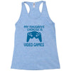 my favorite exercise is video games Racerback Tank