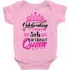Celebrating With the 5th Birthday Queen Baby Onesie