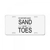 id rather have sand in my toes License Plate