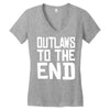 outlaws to the end 4 Women's V-Neck T-Shirt