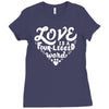 love is a four legged word Ladies Fitted T-Shirt