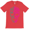 two coloured patterned skull   mens funny T-Shirt