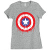 captain america dying bleeding logo Ladies Fitted T-Shirt