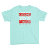 please drag across the finish line Youth Tee