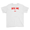 bite me halloween vampire teeth Youth Tee