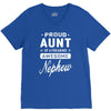 proud aunt of a freaking awesome nephew V-Neck Tee