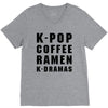 k pop coffee ramen k dramas V-Neck Tee