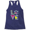 love teal best trending Racerback Tank