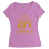 what happens in camper stays in camper vintage style camp funny Women's Triblend Scoop T-shirt