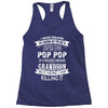 Super Cool Pop Pop Of A Freaking Awesome Grandson Racerback Tank