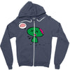 zombie cartoon Zipper Hoodie