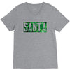 santa green glitter V-Neck Tee