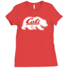 cali bear Ladies Fitted T-Shirt