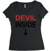 devil inside Women's Triblend Scoop T-shirt
