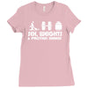 sex weights and protein shakes Ladies Fitted T-Shirt