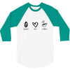 peace love coffee 3/4 Sleeve Shirt