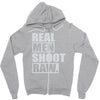 real men shoot raw Zipper Hoodie