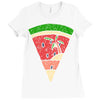 watermelon and beach Ladies Fitted T-Shirt