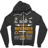 Born November Multitasking Problem Solving Tees Zipper Hoodie