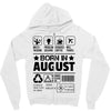 Born In August Zipper Hoodie