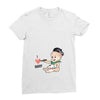 Cute Baby Painter's Dad Love Ladies Fitted T-Shirt