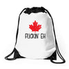 canada fuckin eh Drawstring Bags