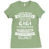 Super Cool Gigi Of A Freaking Awesome Granddaughter Ladies Fitted T-Shirt