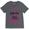 Celebrating With the 2nd Birthday Queen V-Neck Tee