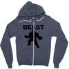 beast muscle guy workout Zipper Hoodie