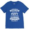 Super Cool Poppy Of A Freaking Awesome Grandson V-Neck Tee