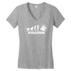 drummer evolution Women's V-Neck T-Shirt