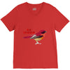Red Sparrow V-Neck Tee