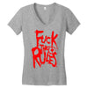 arch enemy fuck the rules Women's V-Neck T-Shirt