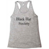 black hat society Racerback Tank