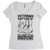 Veteran Don't Thank Me Thank My Grandpa Who Never Came Back Women's Triblend Scoop T-shirt