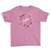 Floral Baby Name Youth Tee