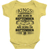 Real Kings Are Born On September 30 Baby Onesie