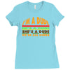 i'm a dude Ladies Fitted T-Shirt