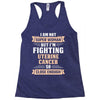 I am Not Super Woman But I'm Fighting Uterine Cancer So Close Enough Racerback Tank