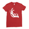 deer antler with buck forest Ladies Fitted T-Shirt