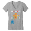 cookie monster gingerbread man ugly christmas sweater Women's V-Neck T-Shirt