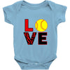 love softball Baby Onesie