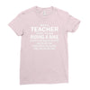 being a teacher is easy Ladies Fitted T-Shirt