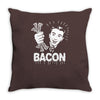 love bacont fun ny Throw Pillow