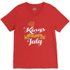 kings are born in july V-Neck Tee