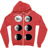 the phases of the moon of laika dog Zipper Hoodie