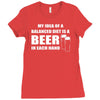 beer drinkers beer diet balance Ladies Fitted T-Shirt