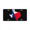 Eroded Texas Map With Flag License Plate