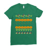 halloween ugly sweater tn featured Ladies Fitted T-Shirt